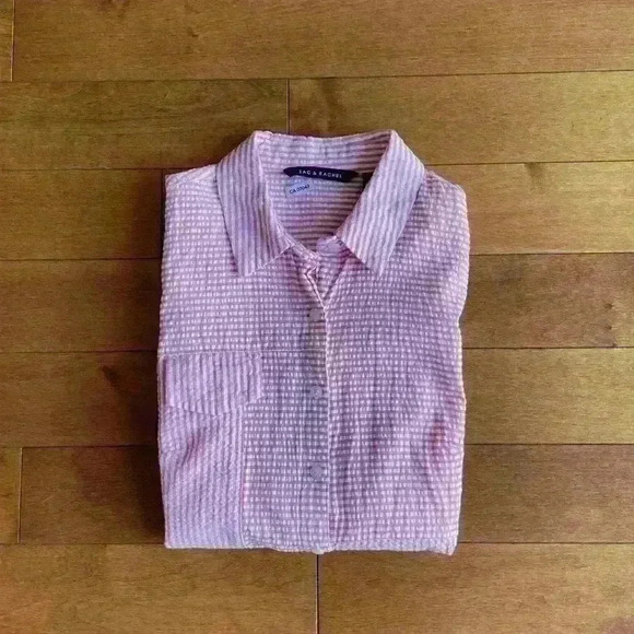 Zac & Rachel | Pink and white gingham sleeveless top size small - Picture 1 of 4